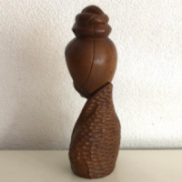 Asian lady wooden statue 